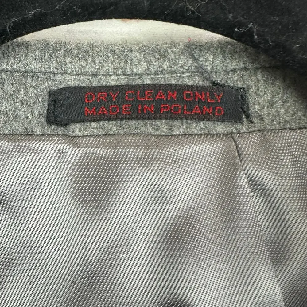 English Manor Wool Tweed Gray Suit Blazer Sport Coat Poland 2 Button Mens Sz 43R